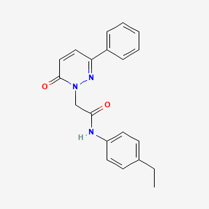 molecular formula C20H19N3O2 B5268426 N-(4-ethylphenyl)-2-(6-oxo-3-phenylpyridazin-1(6H)-yl)acetamide 