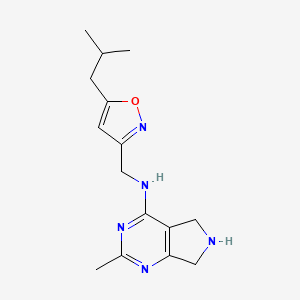 molecular formula C15H21N5O B5268454 N-[(5-isobutyl-3-isoxazolyl)methyl]-2-methyl-6,7-dihydro-5H-pyrrolo[3,4-d]pyrimidin-4-amine 