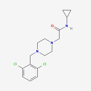 molecular formula C16H21Cl2N3O B5268487 N-cyclopropyl-2-[4-(2,6-dichlorobenzyl)-1-piperazinyl]acetamide 