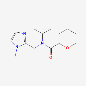 molecular formula C14H23N3O2 B5268762 N-isopropyl-N-[(1-methyl-1H-imidazol-2-yl)methyl]tetrahydro-2H-pyran-2-carboxamide 