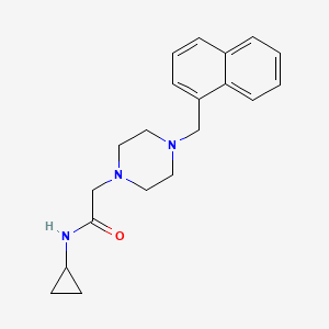 molecular formula C20H25N3O B5268796 N-cyclopropyl-2-[4-(naphthalen-1-ylmethyl)piperazin-1-yl]acetamide 