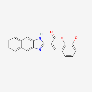 molecular formula C21H14N2O3 B5268870 8-methoxy-3-(1H-naphtho[2,3-d]imidazol-2-yl)-2H-chromen-2-one 