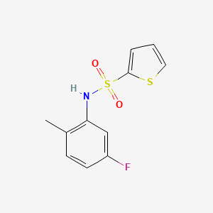 molecular formula C11H10FNO2S2 B5269114 N-(5-fluoro-2-methylphenyl)thiophene-2-sulfonamide 