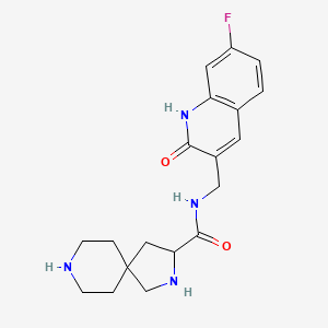 molecular formula C19H23FN4O2 B5269515 N-[(7-fluoro-2-oxo-1,2-dihydro-3-quinolinyl)methyl]-2,8-diazaspiro[4.5]decane-3-carboxamide dihydrochloride 