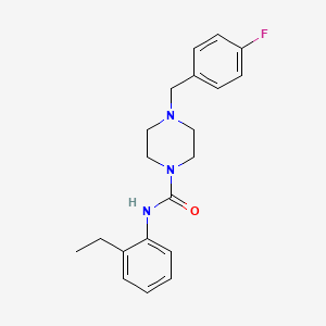molecular formula C20H24FN3O B5269558 N-(2-ethylphenyl)-4-[(4-fluorophenyl)methyl]piperazine-1-carboxamide 