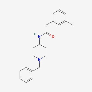 molecular formula C21H26N2O B5269679 N-(1-benzylpiperidin-4-yl)-2-(3-methylphenyl)acetamide 