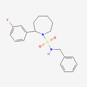 molecular formula C19H23FN2O2S B5269807 N-benzyl-2-(3-fluorophenyl)azepane-1-sulfonamide 