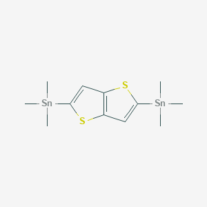 molecular formula C12H20S2Sn2 B052699 2,5-Bis(trimethylstannyl)thieno[3,2-b]thiophene CAS No. 469912-82-1