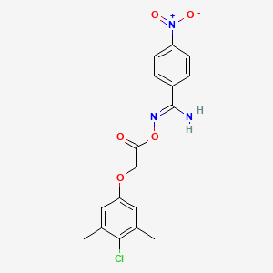 molecular formula C17H16ClN3O5 B5269982 N'-{[(4-chloro-3,5-dimethylphenoxy)acetyl]oxy}-4-nitrobenzenecarboximidamide 