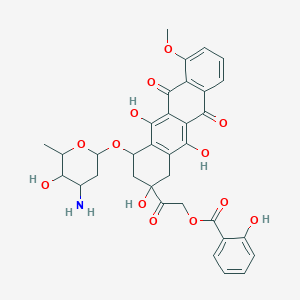 molecular formula C34H33NO13 B052702 14-Salicyloyldaunorubicin CAS No. 116782-68-4