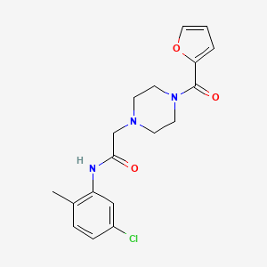 molecular formula C18H20ClN3O3 B5270213 N-(5-chloro-2-methylphenyl)-2-[4-(furan-2-carbonyl)piperazin-1-yl]acetamide 