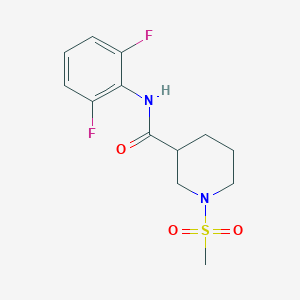 molecular formula C13H16F2N2O3S B5270386 N-(2,6-difluorophenyl)-1-(methylsulfonyl)-3-piperidinecarboxamide 