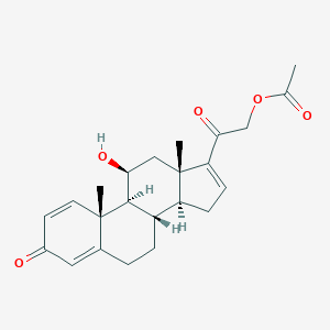 molecular formula C23H28O5 B052705 11β,21-二羟孕-1,4,16-三烯-3,20-二酮 21-乙酸酯 CAS No. 3044-42-6