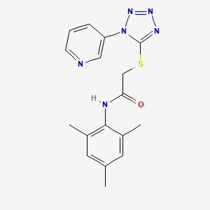 molecular formula C17H18N6OS B5270891 N-mesityl-2-{[1-(3-pyridinyl)-1H-tetrazol-5-yl]thio}acetamide 