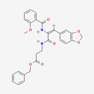 molecular formula C28H26N2O7 B5270976 benzyl 3-[[(E)-3-(1,3-benzodioxol-5-yl)-2-[(2-methoxybenzoyl)amino]prop-2-enoyl]amino]propanoate 