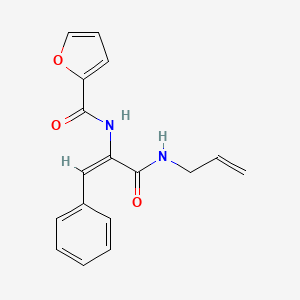 molecular formula C17H16N2O3 B5271178 N-{1-[(allylamino)carbonyl]-2-phenylvinyl}-2-furamide 