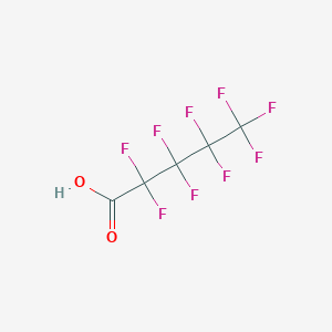 molecular formula C5HF9O2<br>C4F9COOH B052712 Perfluoropentanoic acid CAS No. 2706-90-3