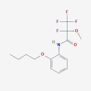 molecular formula C14H17F4NO3 B5271354 N-(2-butoxyphenyl)-2,3,3,3-tetrafluoro-2-methoxypropanamide 
