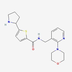 molecular formula C19H24N4O2S B5271589 N-[(2-morpholin-4-ylpyridin-3-yl)methyl]-5-pyrrolidin-2-ylthiophene-2-carboxamide 