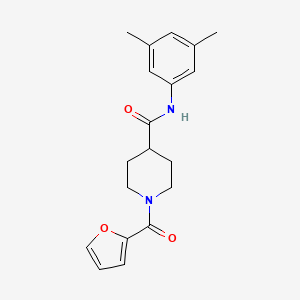 molecular formula C19H22N2O3 B5271716 N-(3,5-dimethylphenyl)-1-(furan-2-carbonyl)piperidine-4-carboxamide 
