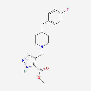 molecular formula C18H22FN3O2 B5272153 methyl 4-{[4-(4-fluorobenzyl)-1-piperidinyl]methyl}-1H-pyrazole-3-carboxylate 