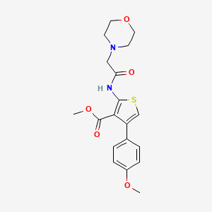 molecular formula C19H22N2O5S B5272259 METHYL 4-(4-METHOXYPHENYL)-2-[2-(MORPHOLIN-4-YL)ACETAMIDO]THIOPHENE-3-CARBOXYLATE 
