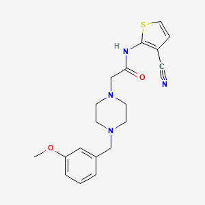 molecular formula C19H22N4O2S B5272372 N-(3-CYANOTHIOPHEN-2-YL)-2-{4-[(3-METHOXYPHENYL)METHYL]PIPERAZIN-1-YL}ACETAMIDE 
