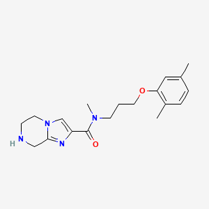 molecular formula C19H26N4O2 B5272427 N-[3-(2,5-dimethylphenoxy)propyl]-N-methyl-5,6,7,8-tetrahydroimidazo[1,2-a]pyrazine-2-carboxamide 