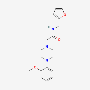 molecular formula C18H23N3O3 B5272487 N-(furan-2-ylmethyl)-2-[4-(2-methoxyphenyl)piperazin-1-yl]acetamide 