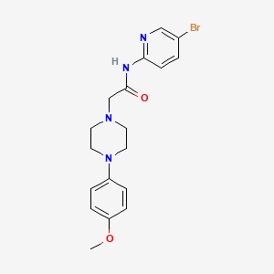 molecular formula C18H21BrN4O2 B5272536 N-(5-bromopyridin-2-yl)-2-[4-(4-methoxyphenyl)piperazin-1-yl]acetamide 