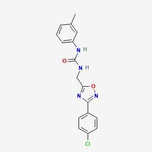 molecular formula C17H15ClN4O2 B5272621 N-{[3-(4-chlorophenyl)-1,2,4-oxadiazol-5-yl]methyl}-N'-(3-methylphenyl)urea 