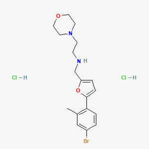 molecular formula C18H25BrCl2N2O2 B5272734 N-[[5-(4-bromo-2-methylphenyl)furan-2-yl]methyl]-2-morpholin-4-ylethanamine;dihydrochloride 