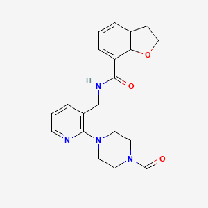 molecular formula C21H24N4O3 B5272919 N-{[2-(4-acetylpiperazin-1-yl)pyridin-3-yl]methyl}-2,3-dihydro-1-benzofuran-7-carboxamide 
