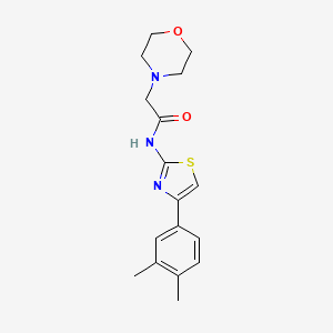 molecular formula C17H21N3O2S B5273059 N-[4-(3,4-dimethylphenyl)-1,3-thiazol-2-yl]-2-(4-morpholinyl)acetamide 