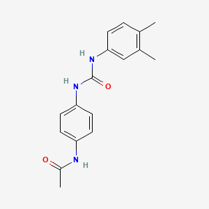 molecular formula C17H19N3O2 B5273143 N-(4-{[(3,4-dimethylphenyl)carbamoyl]amino}phenyl)acetamide 