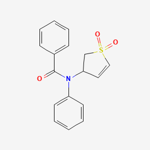 molecular formula C17H15NO3S B5273705 N-(1,1-dioxido-2,3-dihydro-3-thienyl)-N-phenylbenzamide 
