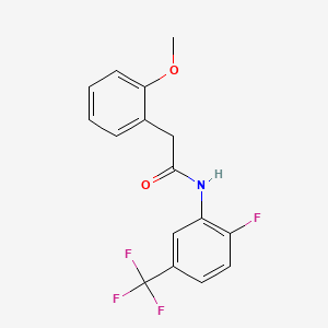molecular formula C16H13F4NO2 B5273901 N-[2-fluoro-5-(trifluoromethyl)phenyl]-2-(2-methoxyphenyl)acetamide 