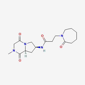 molecular formula C17H26N4O4 B5273962 N-[(7S,8aS)-2-methyl-1,4-dioxooctahydropyrrolo[1,2-a]pyrazin-7-yl]-3-(2-oxoazepan-1-yl)propanamide 