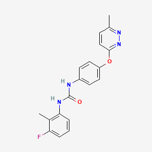 molecular formula C19H17FN4O2 B5274100 N-(3-fluoro-2-methylphenyl)-N'-{4-[(6-methyl-3-pyridazinyl)oxy]phenyl}urea 
