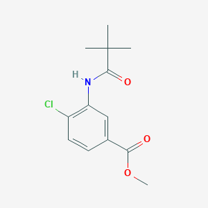 molecular formula C13H16ClNO3 B5274108 methyl 4-chloro-3-[(2,2-dimethylpropanoyl)amino]benzoate 
