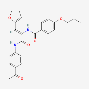 molecular formula C26H26N2O5 B5274140 N-[(Z)-3-(4-acetylanilino)-1-(furan-2-yl)-3-oxoprop-1-en-2-yl]-4-(2-methylpropoxy)benzamide 