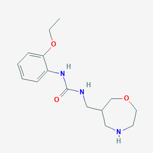 molecular formula C15H23N3O3 B5274182 N-(2-ethoxyphenyl)-N'-(1,4-oxazepan-6-ylmethyl)urea hydrochloride 