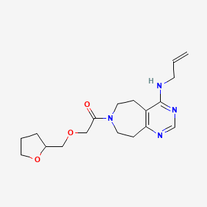 molecular formula C18H26N4O3 B5274450 N-allyl-7-[(tetrahydrofuran-2-ylmethoxy)acetyl]-6,7,8,9-tetrahydro-5H-pyrimido[4,5-d]azepin-4-amine 