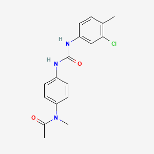 molecular formula C17H18ClN3O2 B5274580 N-(4-{[(3-chloro-4-methylphenyl)carbamoyl]amino}phenyl)-N-methylacetamide 