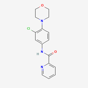 molecular formula C16H16ClN3O2 B5274749 N-(3-chloro-4-morpholin-4-ylphenyl)pyridine-2-carboxamide 