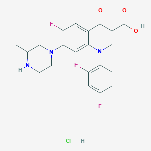 molecular formula C21H19ClF3N3O3 B052748 Temafloxacin hydrochloride CAS No. 105784-61-0