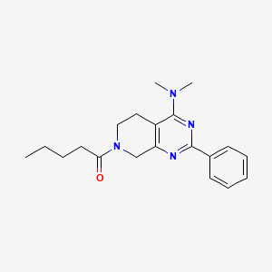 molecular formula C20H26N4O B5274841 N,N-dimethyl-7-pentanoyl-2-phenyl-5,6,7,8-tetrahydropyrido[3,4-d]pyrimidin-4-amine 