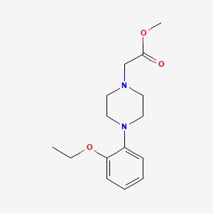 molecular formula C15H22N2O3 B5275020 METHYL 2-[4-(2-ETHOXYPHENYL)PIPERAZINO]ACETATE 