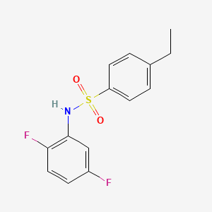 molecular formula C14H13F2NO2S B5275058 N-(2,5-difluorophenyl)-4-ethylbenzenesulfonamide 