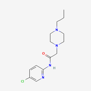 molecular formula C14H21ClN4O B5275089 N-(5-chloropyridin-2-yl)-2-(4-propylpiperazin-1-yl)acetamide 